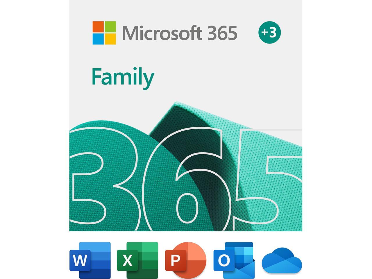 Microsoft 365 Family | 12 Month Subscription + 3 FREE Months with Auto Renewal, up to 6 people | Premium Office Apps | 1TB OneDrive cloud storage | PC/Mac Download | Activation Required