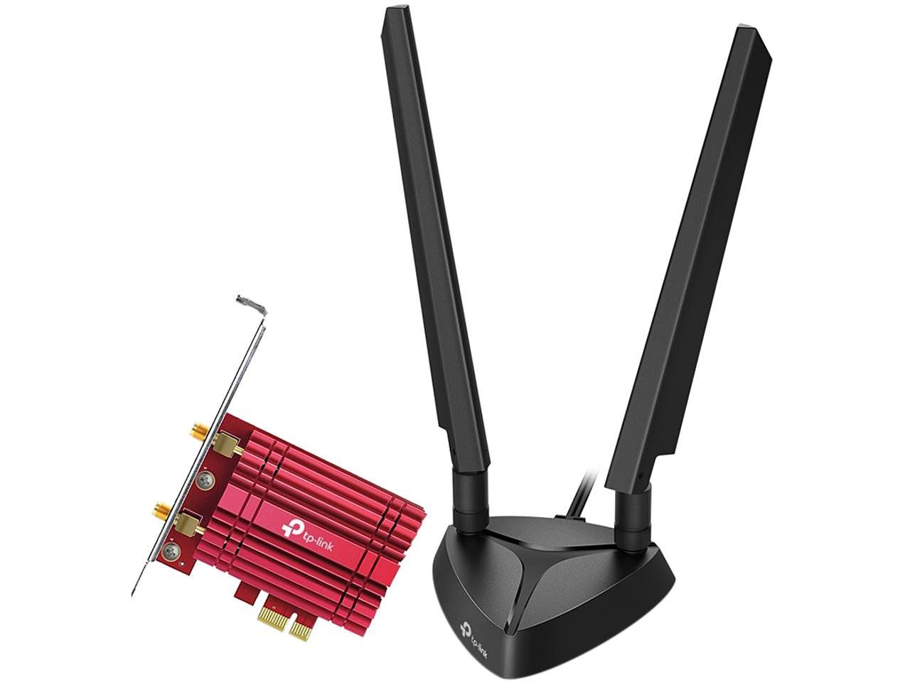 TP-Link WiFi 6E AX5400 PCIe WiFi Card (Archer TXE75E), Tri Band Wireless Adapter with Bluetooth 5.3, WPA3, MU-MIMO, OFDMA, Heat Sink, Low-Profile Bracket, Supports Windows 11, 10 (64bit)