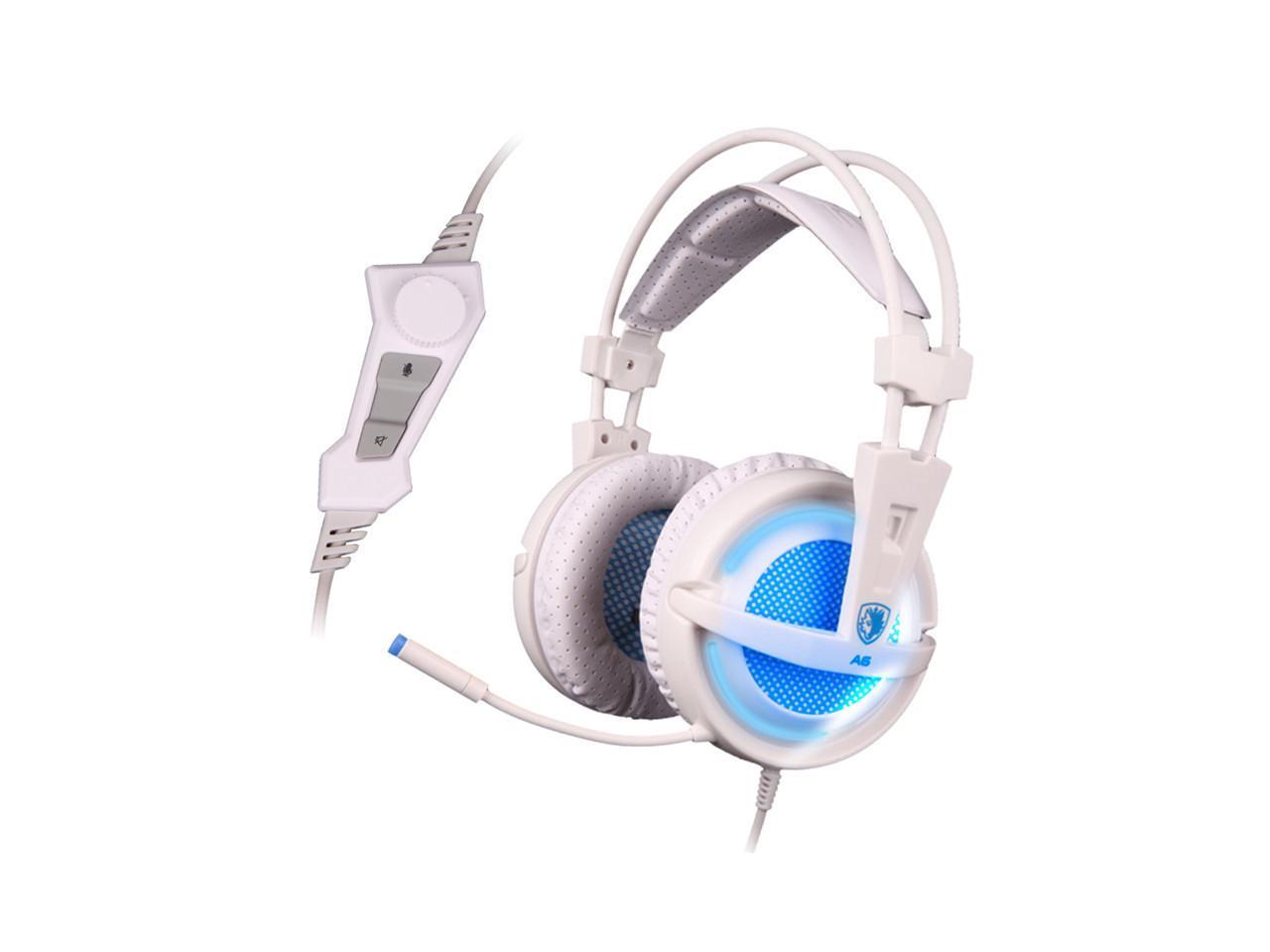 SADES A6 USB 7.1 Surround Sound Stereo Gaming Headset Headband Over-ear Headphone Audifonos Fone with Mic LED Light for PC Gamer