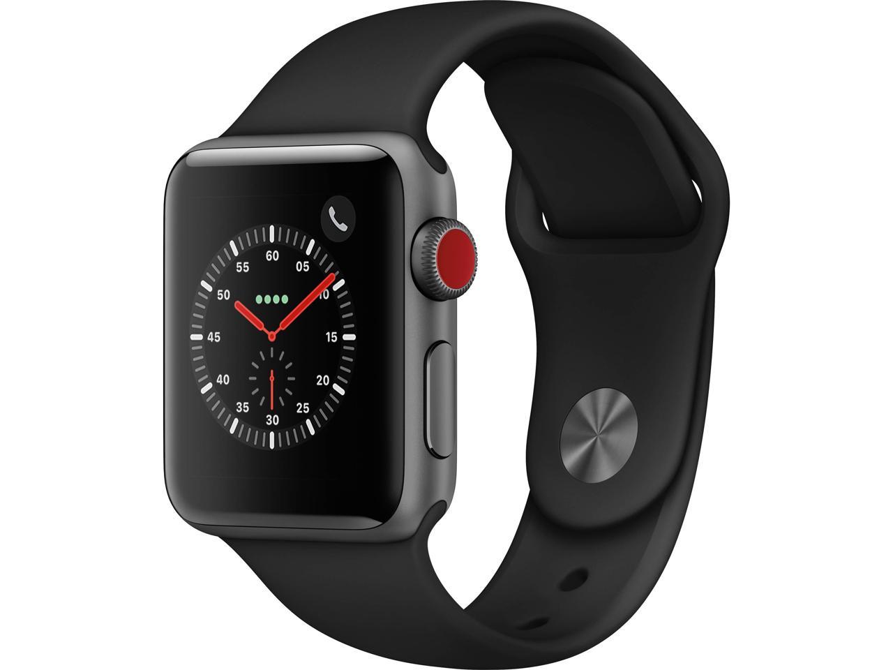 Apple Watch Series 3 42mm Smartwatch (GPS Only, Space Gray Aluminum Case, Black Sport Band)