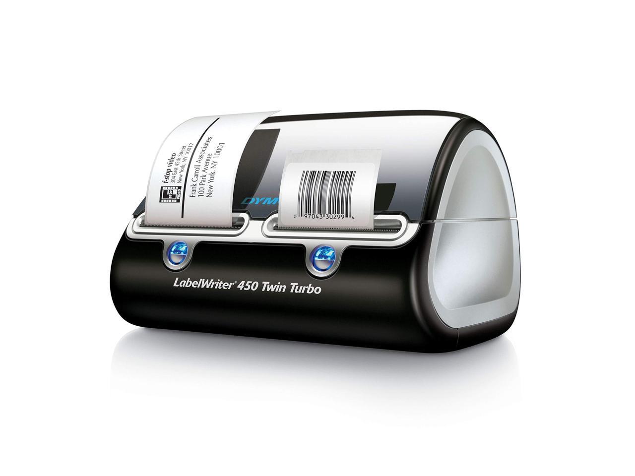 DYMO Label Writer 450 Twin Turbo label printer, 71 Labels Per Minute, Black/Silver (1752266)