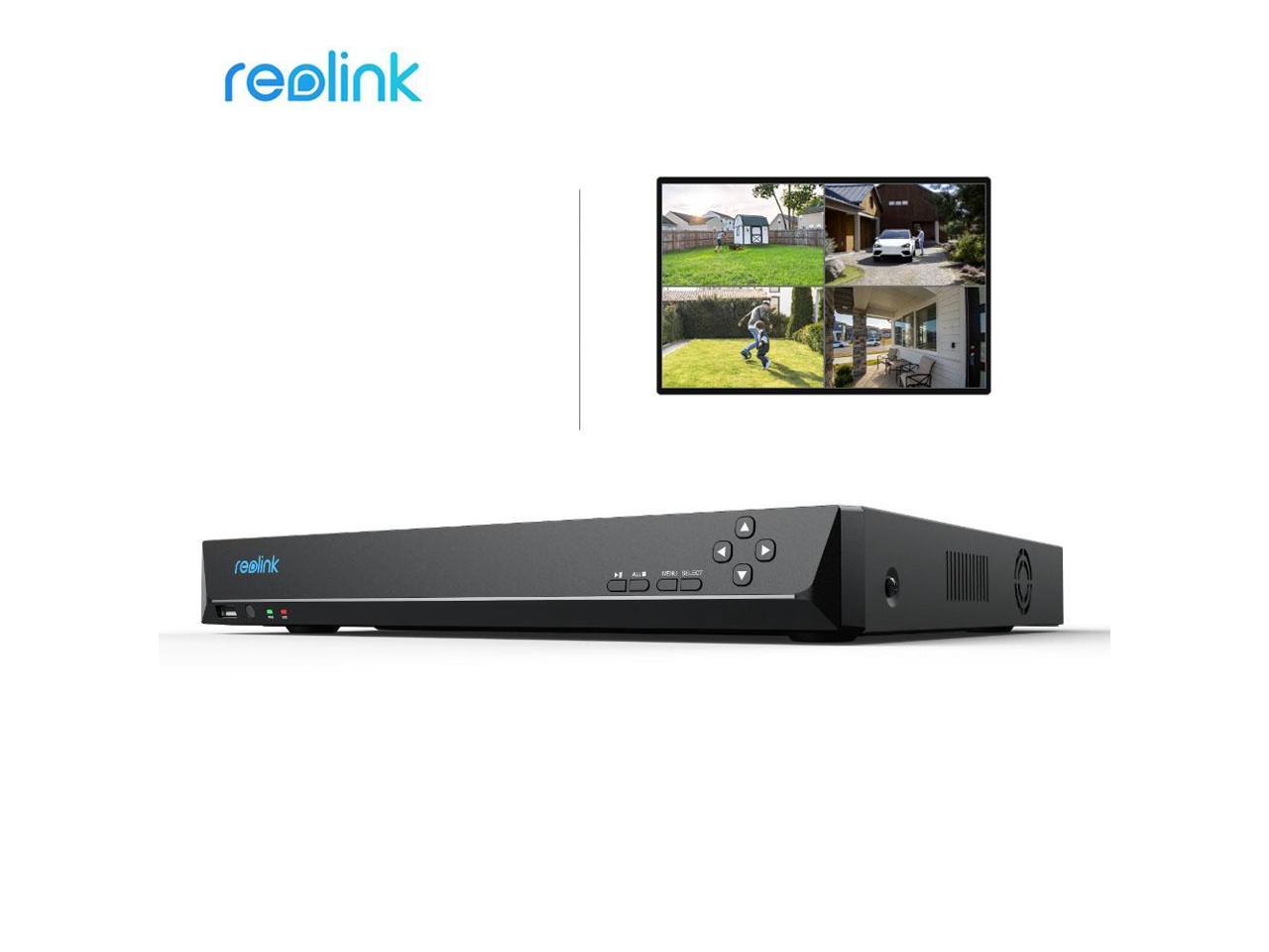 REOLINK 36 Channel 12MP PoE NVR Video Recorder, Capacity Up to 48TB Supports 6K 4K 5MP 4MP PoE/WiFi Cameras, Alarm In/Out 2-Way Audio