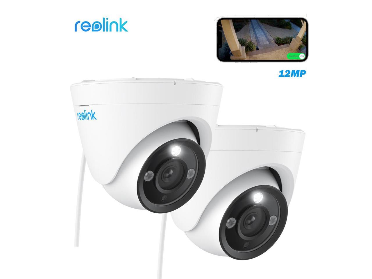 REOLINK 12MP PoE Dome Camera Outdoor, 93° Wide Angle,700lm Color Night Vision, Human/Vehicle/Pet Detection, Two Way Talk, Up to 256GB microSD Card, 2 Pack