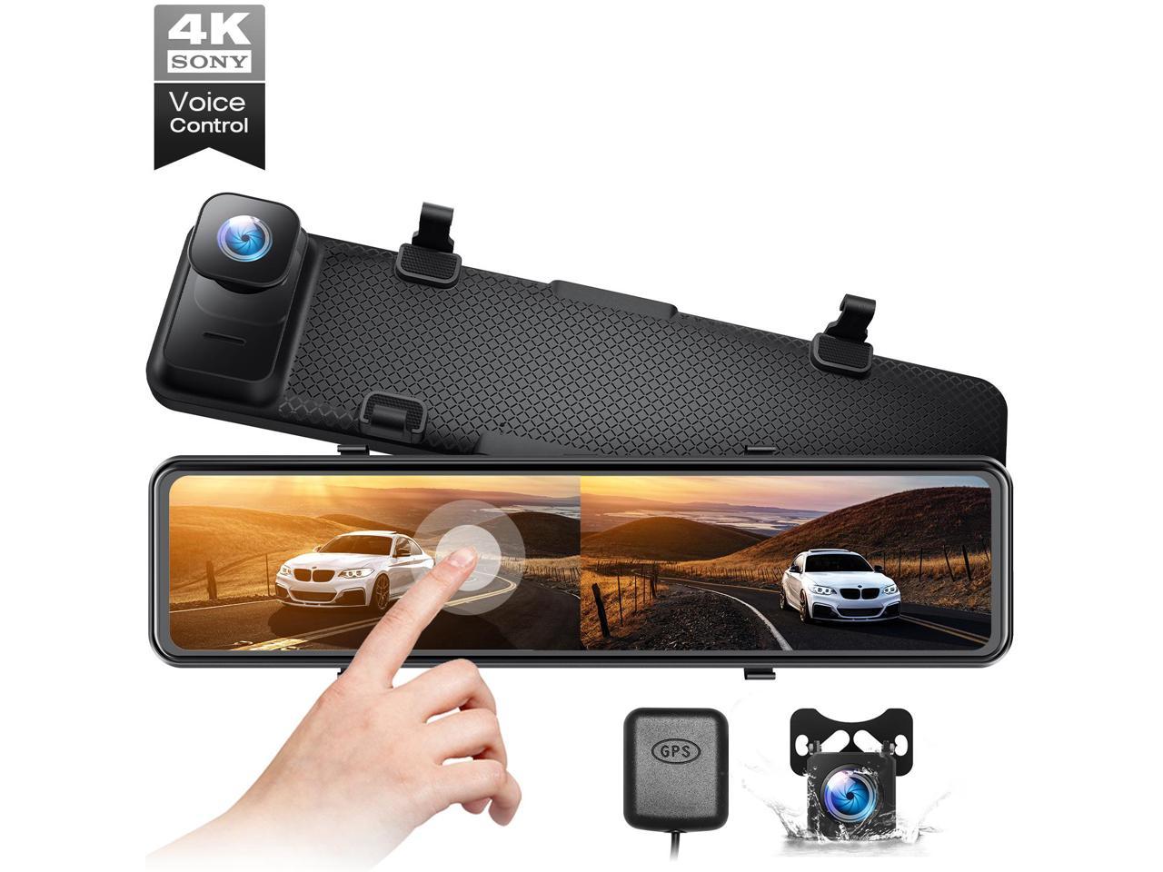 TOGUARD 4K Mirror Dash Cam GPS Full Touch Screen 12