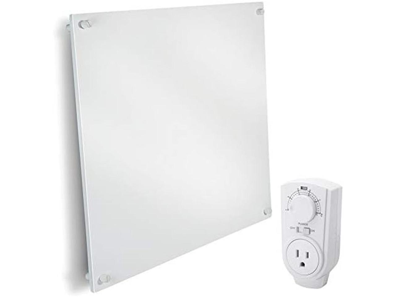 Wall Mount Space Heater Panel - with Thermostat - 400 Watt Convection Heater - Ideal for 120 Sq Ft Room - 120V Electric Heater